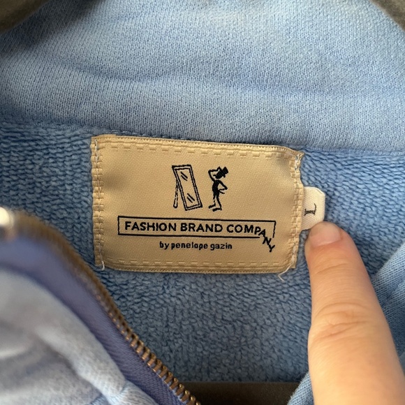 Fashion Brand Company Blue Museum of Modern Fart Quarter Zip Sweatshirt - Picture 4 of 4